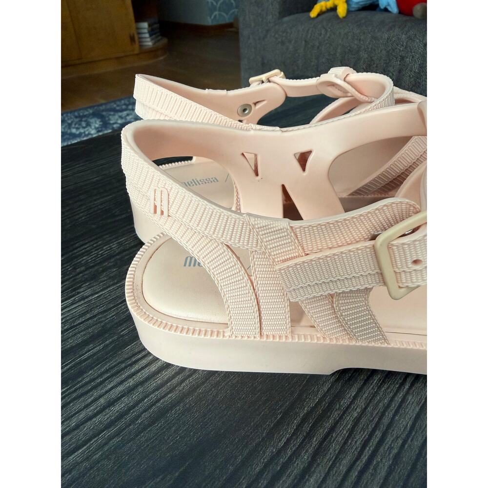 Melissa Possession + Jason Wu Baby Pink Textured Slingback Sandals Sz. 10 - Picture 5 of 8